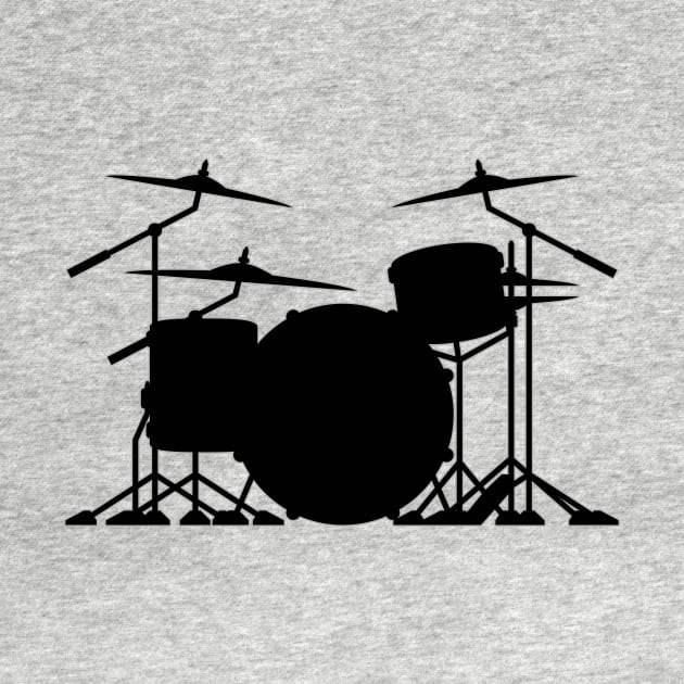 Drum set silhouette illustration by hobrath